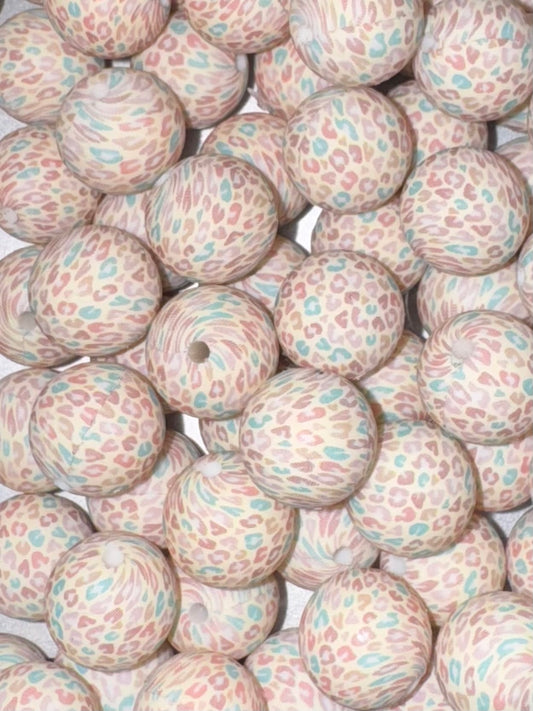 Leopard Print Silivone Beads