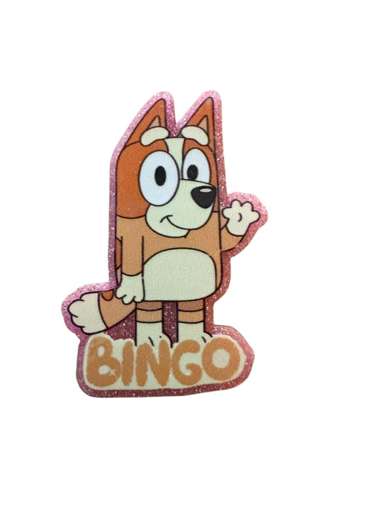 Orange Dog Acrylic Flatback