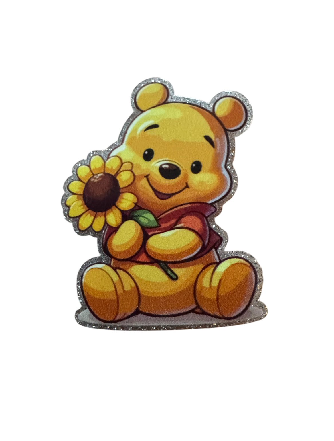 Honey Bear Sunflower Acrylic Flatback