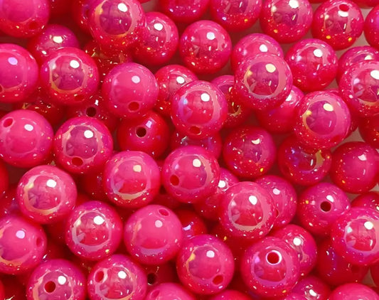 Rose Red Acrylic Beads