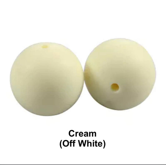 Cream (Off White ) Silicone Beads