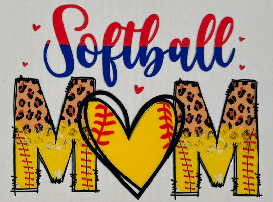 Softball Mom UV DTF Decal