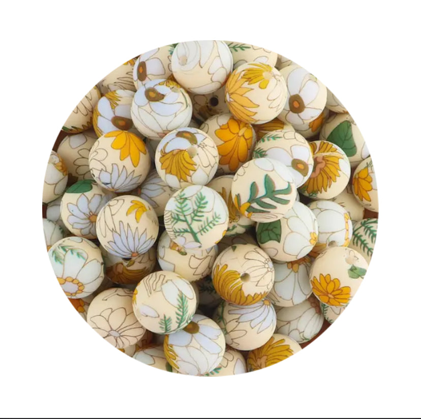 Marigold Silicone Beads