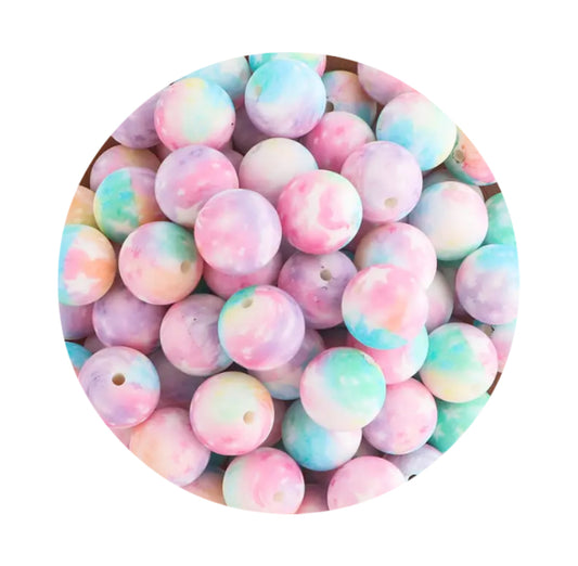 Rainbow Galaxy Silicone Beads