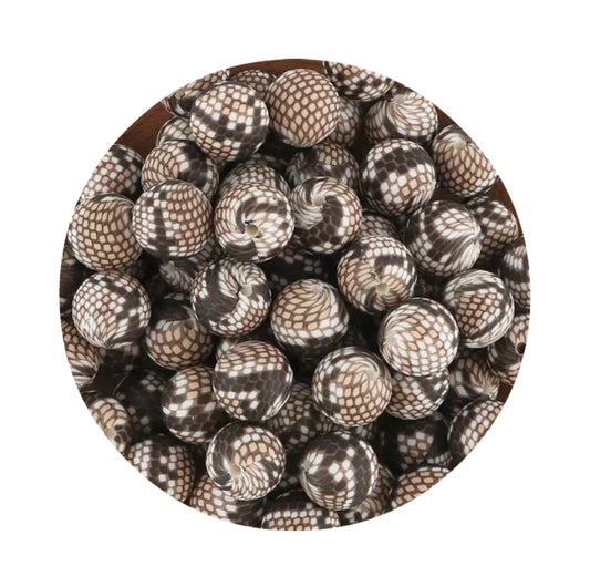 Snake Skin Silicone Beads