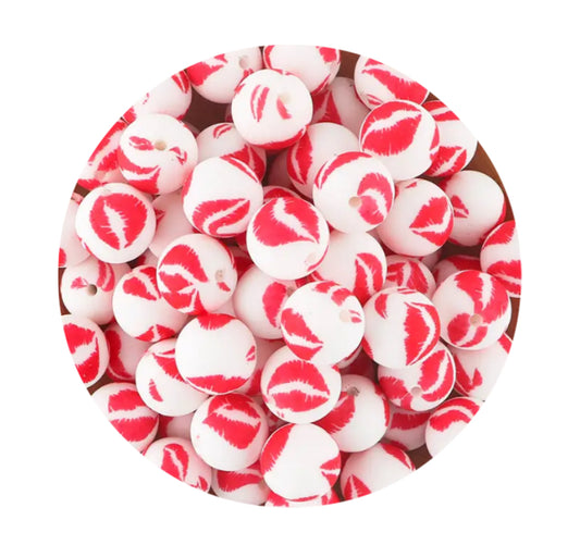 Lipstick Kisses Silicone Beads