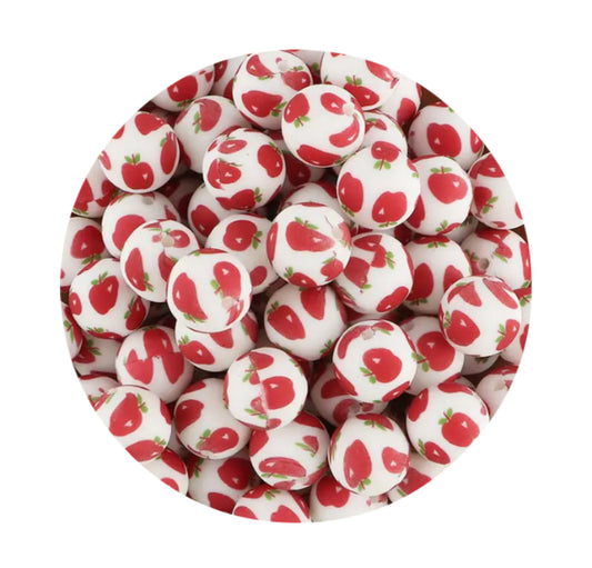 Apple Silicone Beads