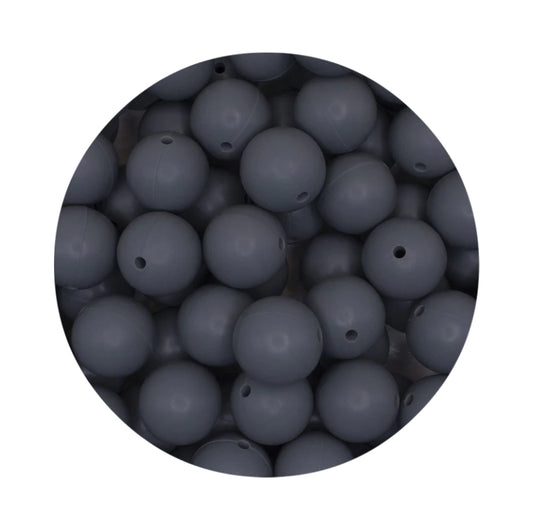 Dark Grey Silicone Beads