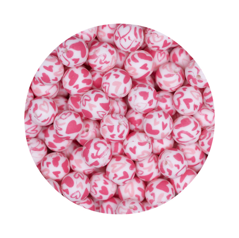 Heart Silicone Beads