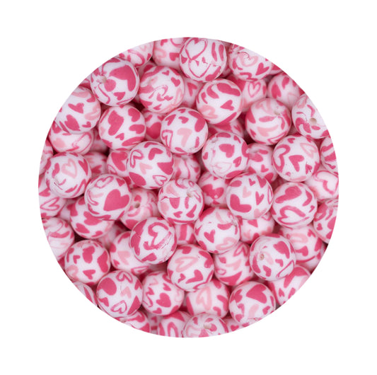 Hearts Silicone Beads