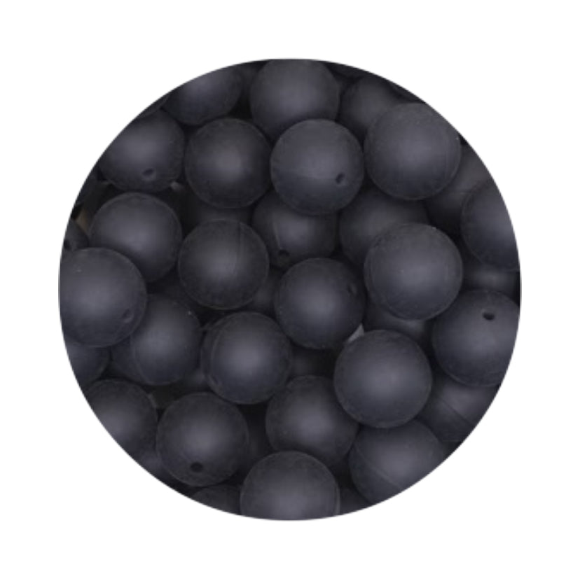 Black Silicone Beads