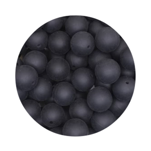 Black Silicone Beads