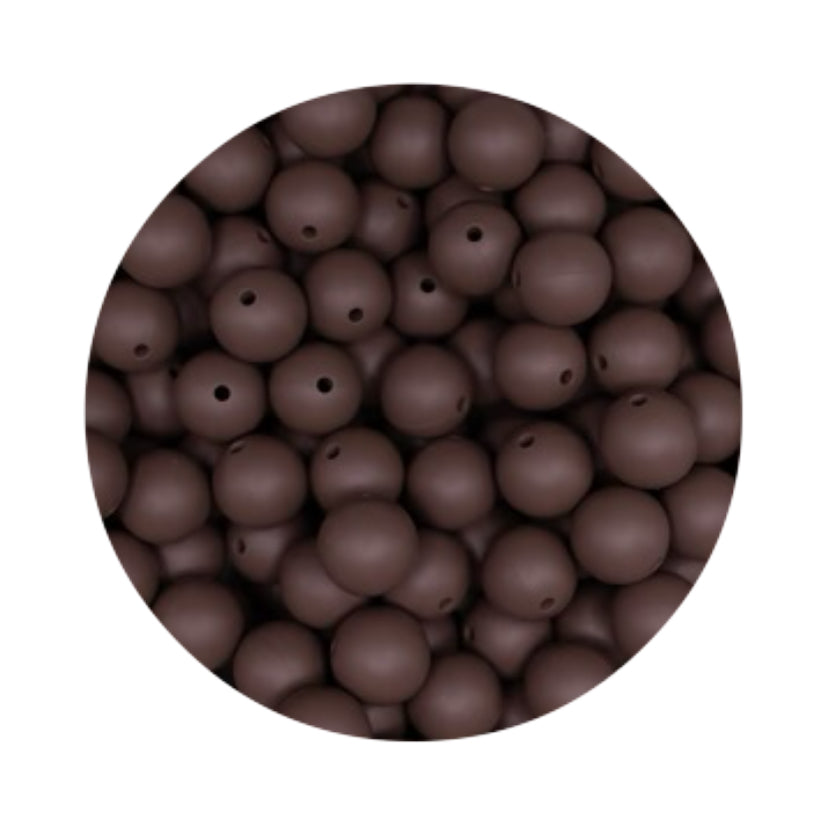 Brown Silicone Beads