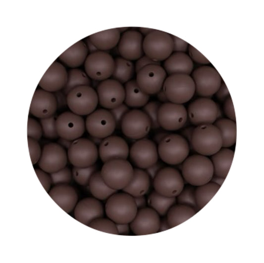 Brown Silicone Beads