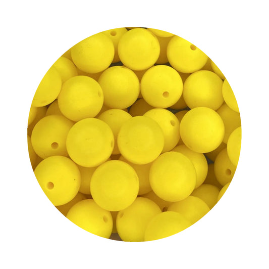 Bright Yellow Silicone Beads