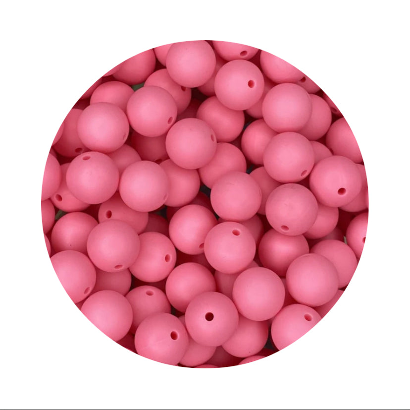 Bubble Gum Pink Silicone Beads