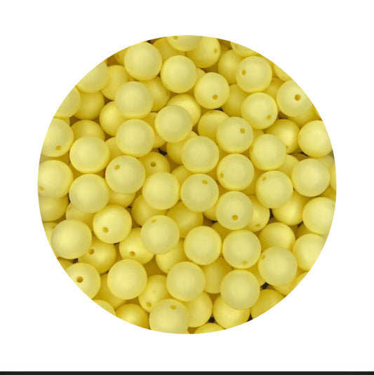 Light Yellow Silicone Beads