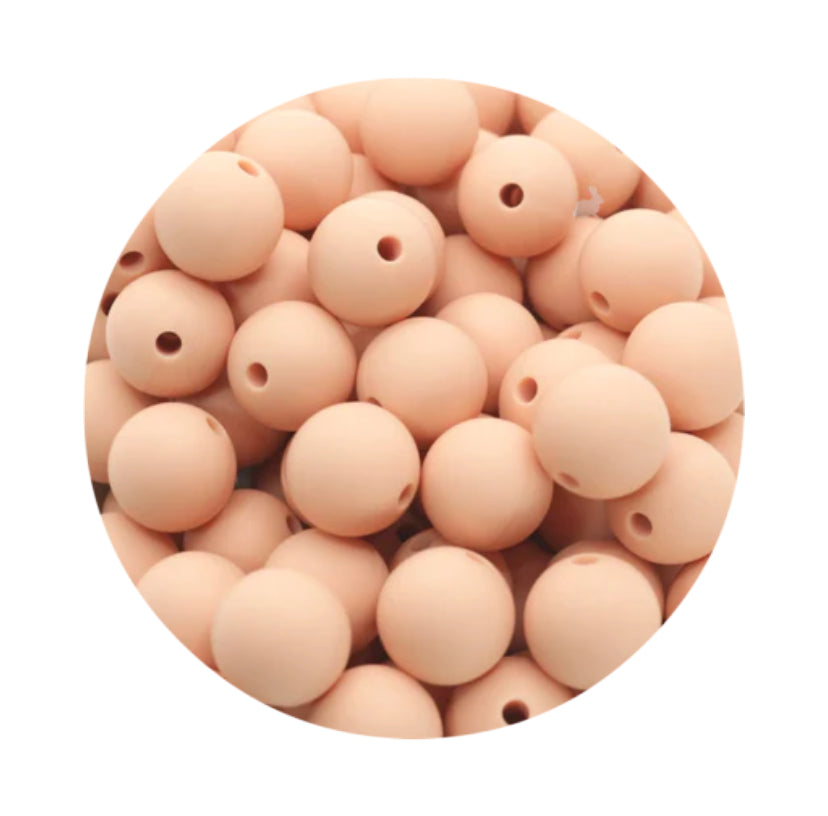 Light Peach Silicone Beads