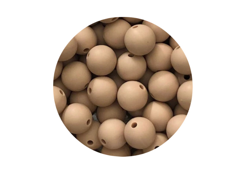 Tan Silicone Beads