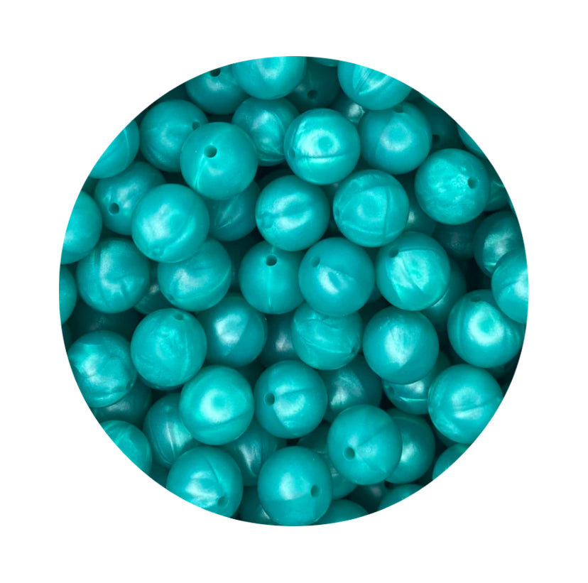 Pearl Turquoise Silicone Beads