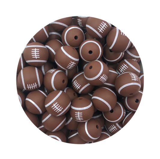 Football Silicone Round Beads