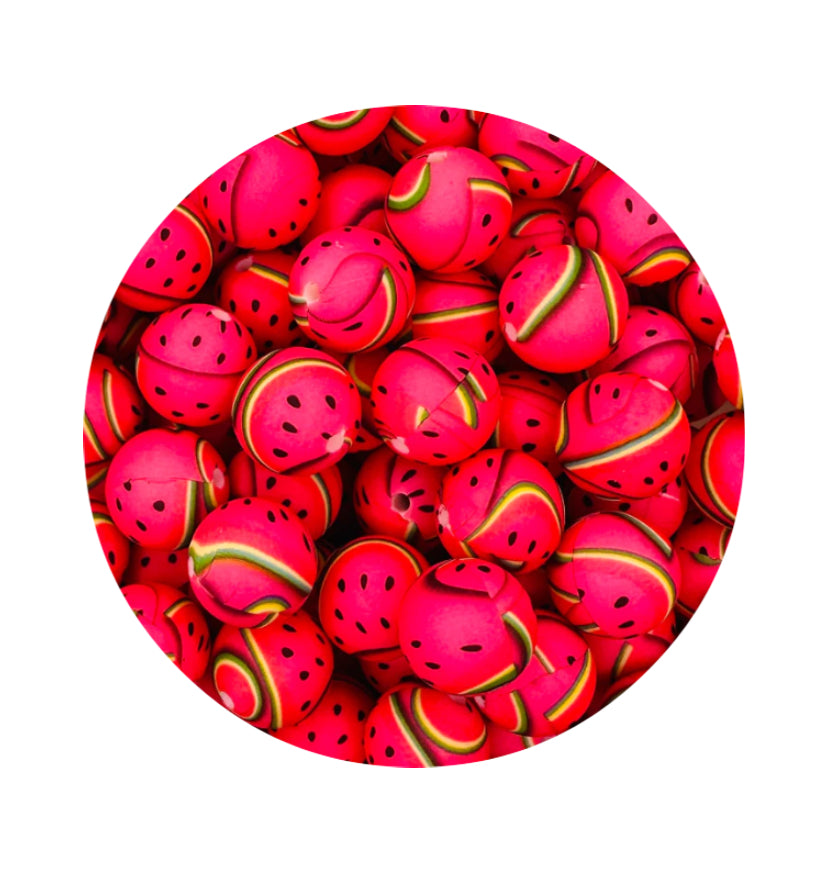 Watermelon Silicone Beads