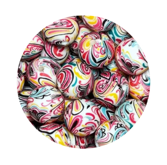 Groovy Paisley Silicone Beads