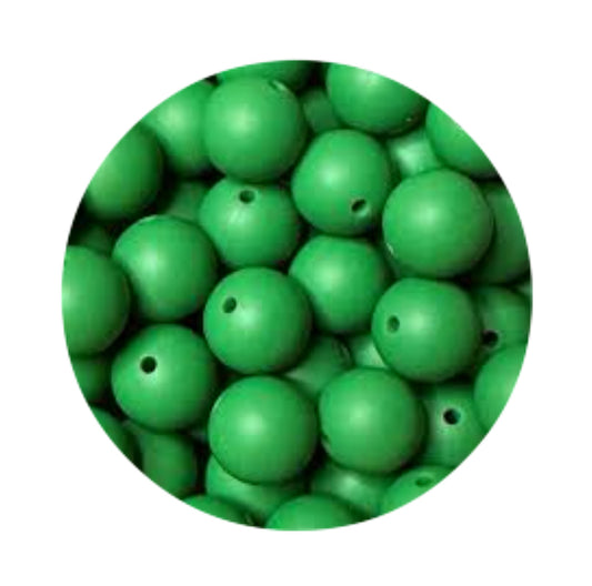 Green Silicone Beads