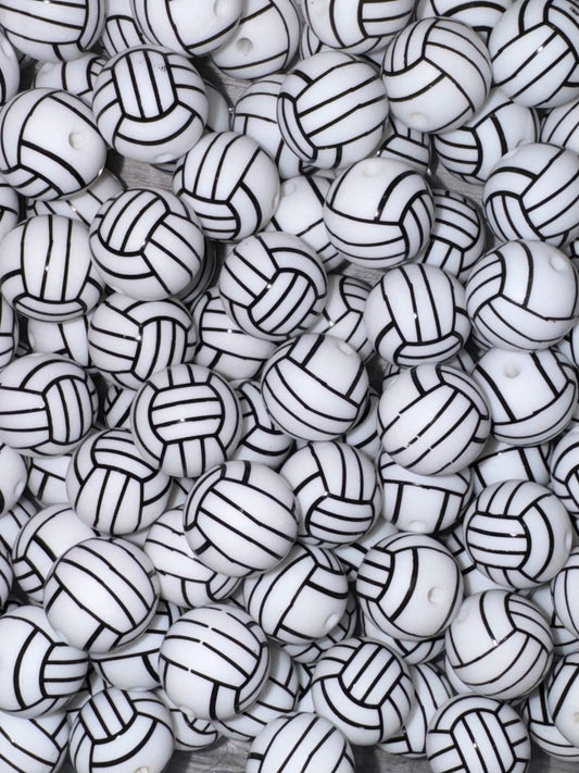 Volleyball Silicone Beads