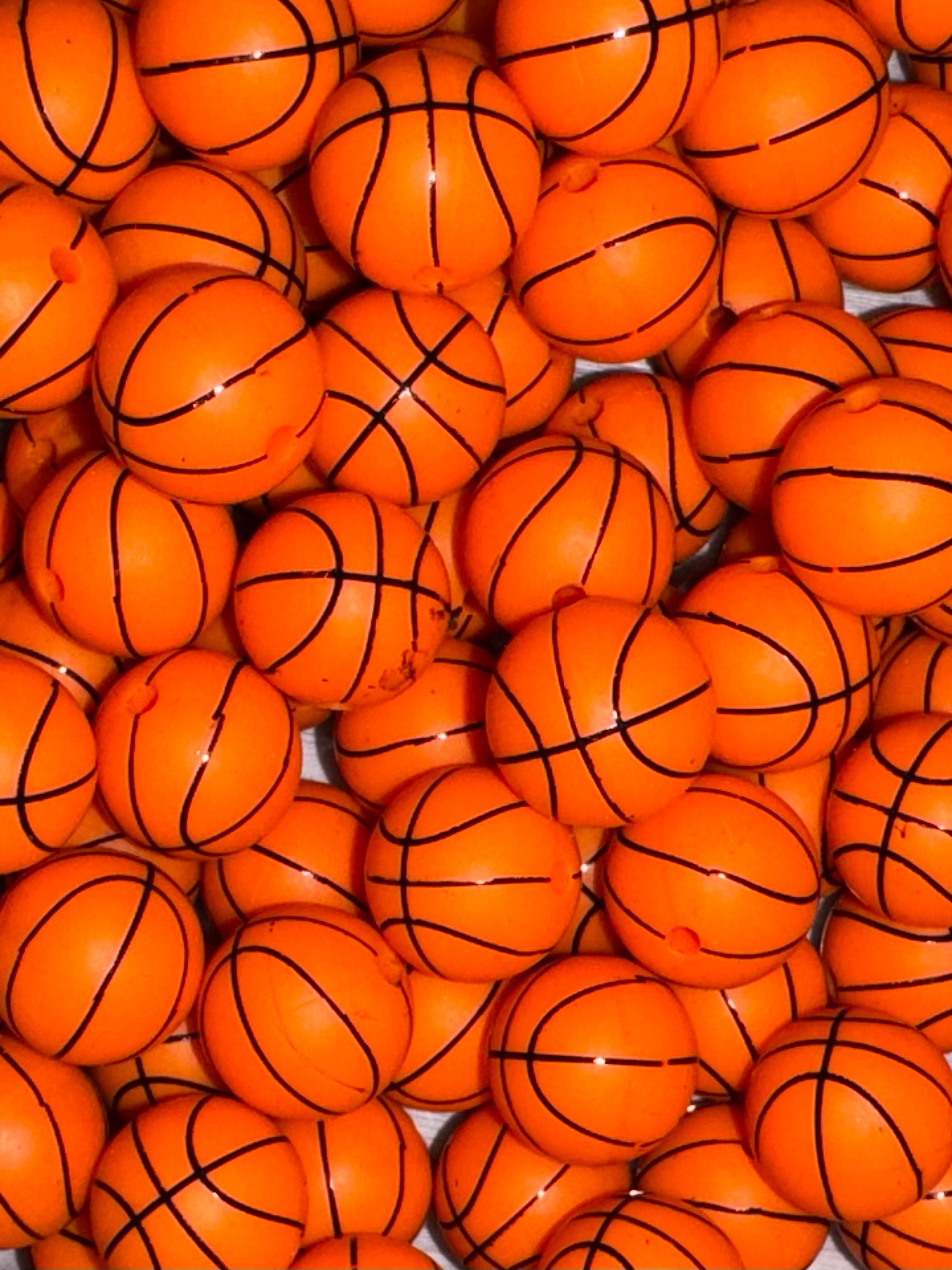 Basketball Silicone Beads