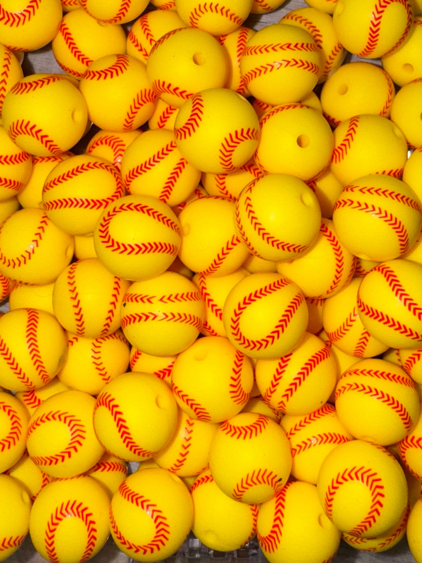 Softball Silicone Beads