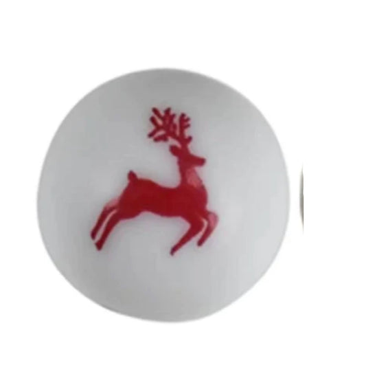 Red Reindeer Silicone Beads