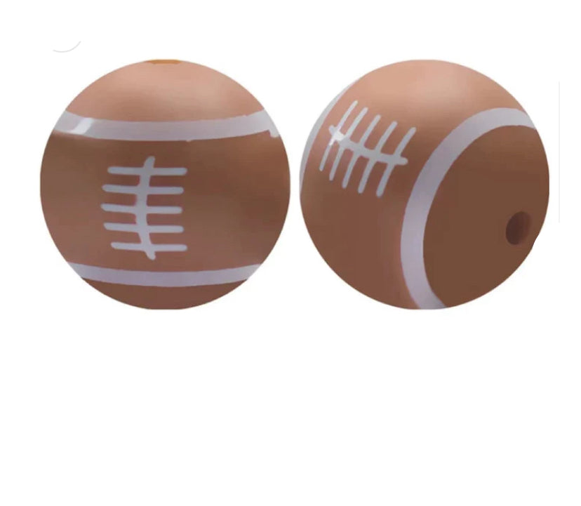 Football Silicone Beads