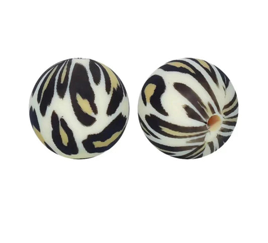 Leopard Silicone Beads