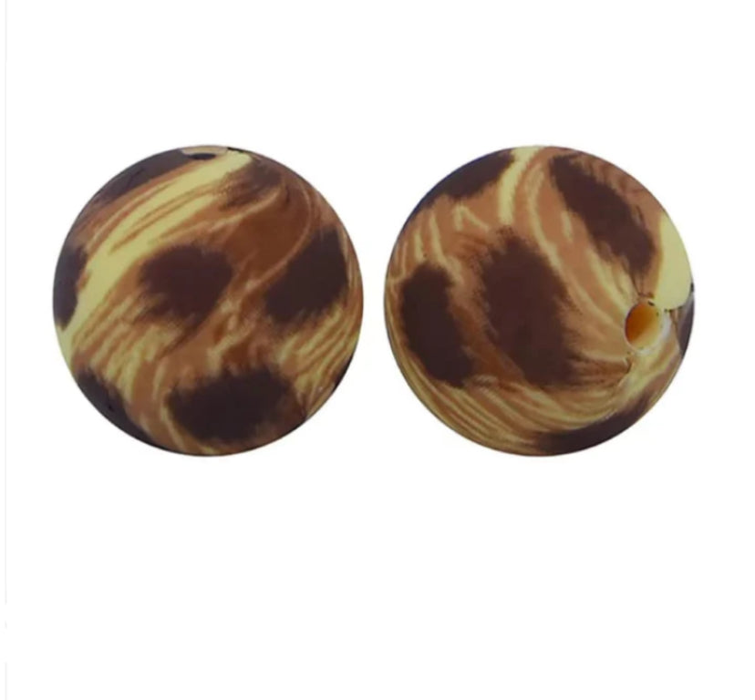 Cheetah Silicone Beads