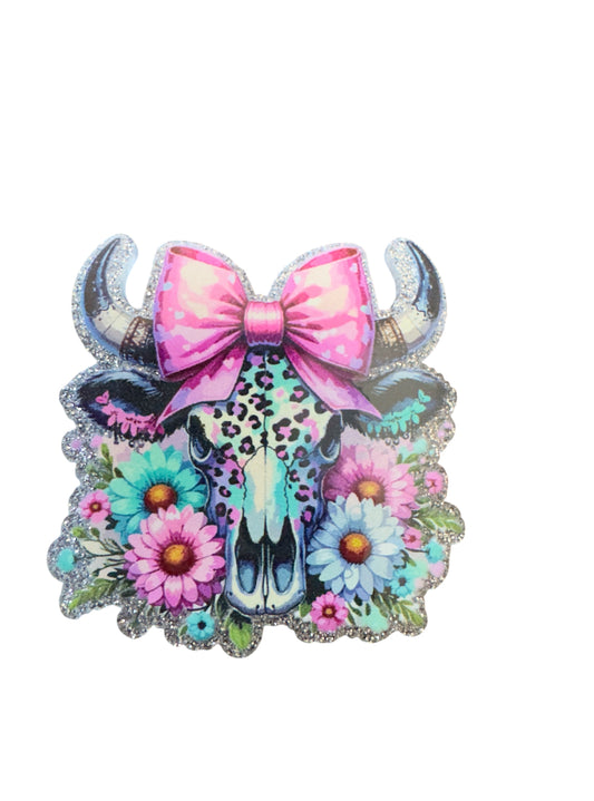 Turquoise Leopard Skull Acrylic Flatback
