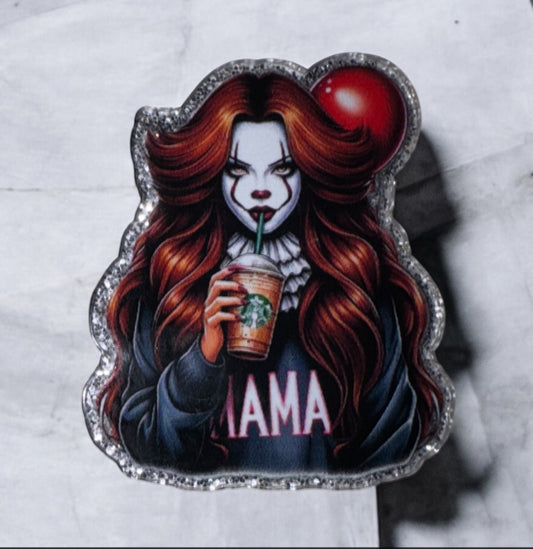 Horror Mama Red Balloon Acrylic Flatback