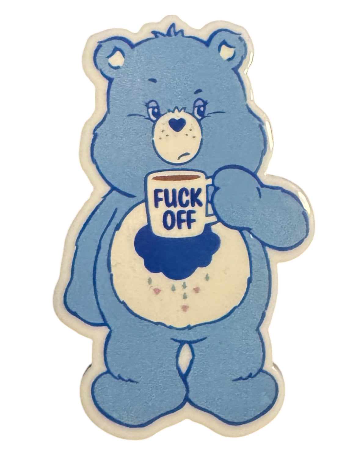 Caring Bear Fuck Off Acrylic Flatback