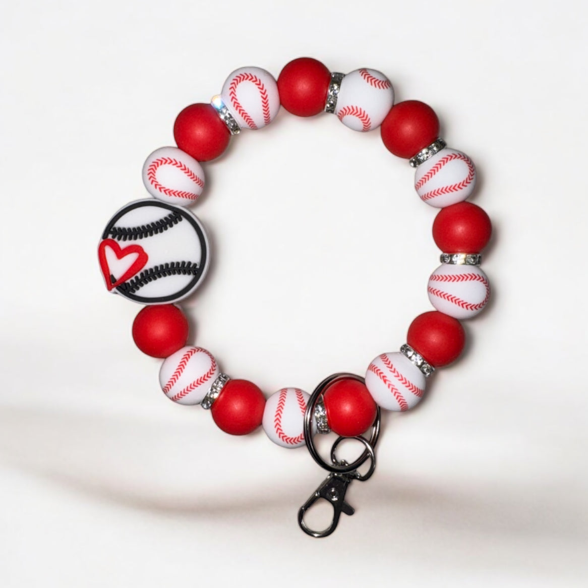 Baseball Wristlet Keychain