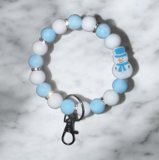 Snowman Wristlet Keychain