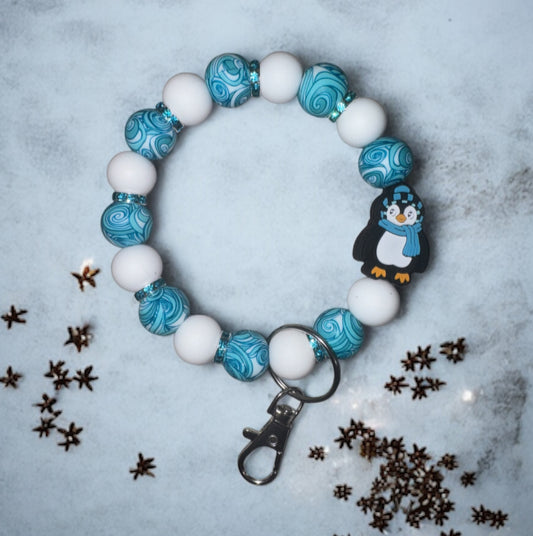 Penguin Wristlet Keychain