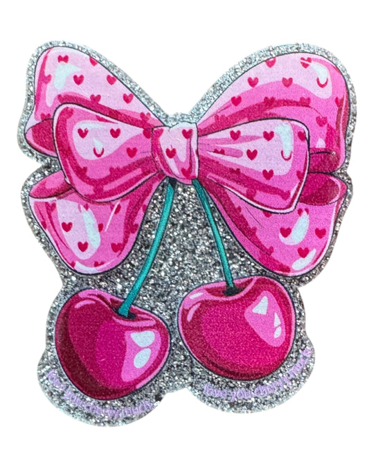 Cherry Bow Acrylic Flatback