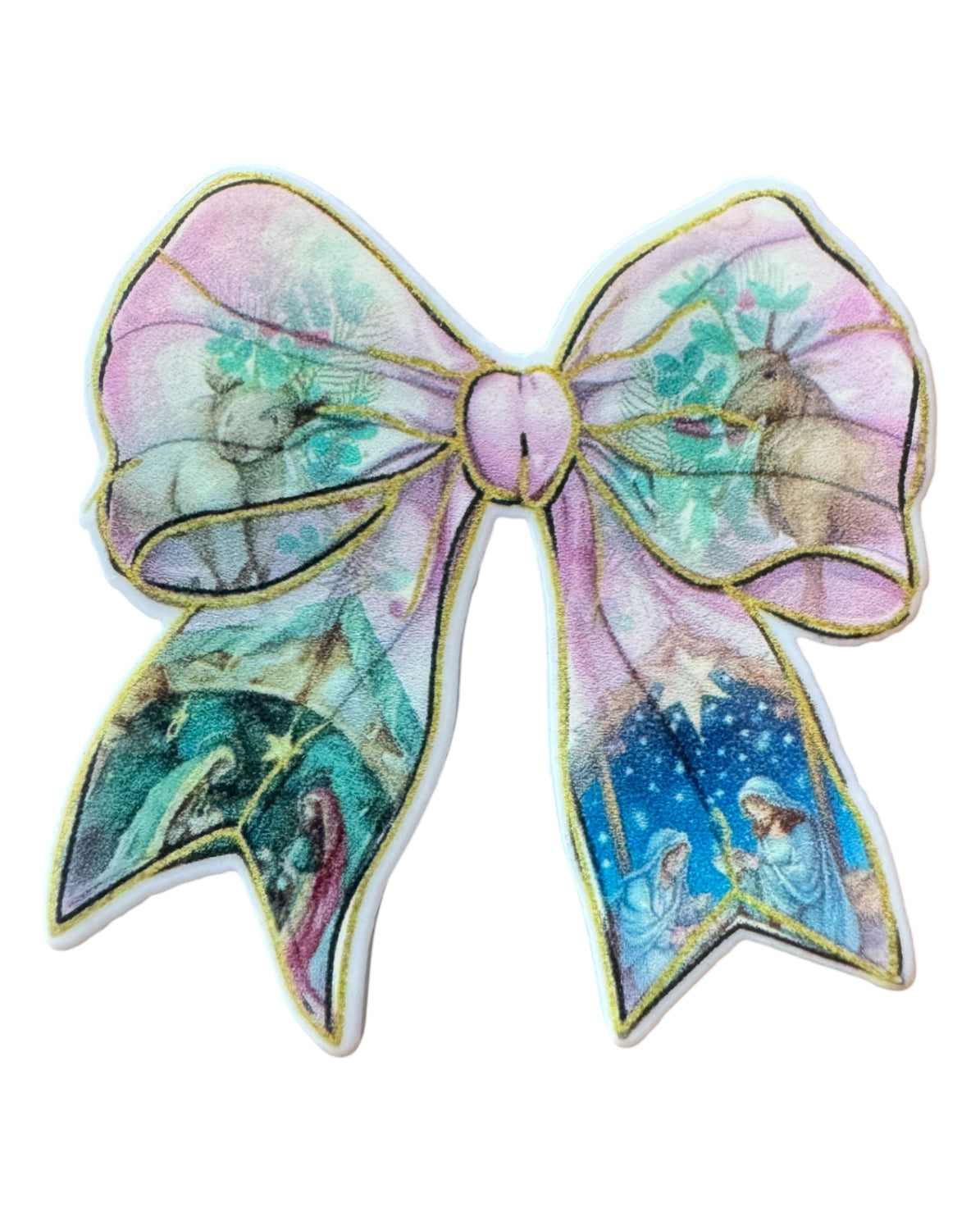 Religious Bow Acrylic Flatback