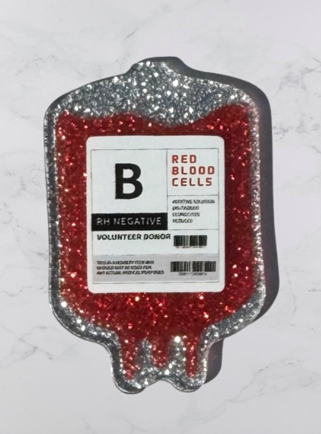 B Negative Red Blood Cell Acrylic Flatback