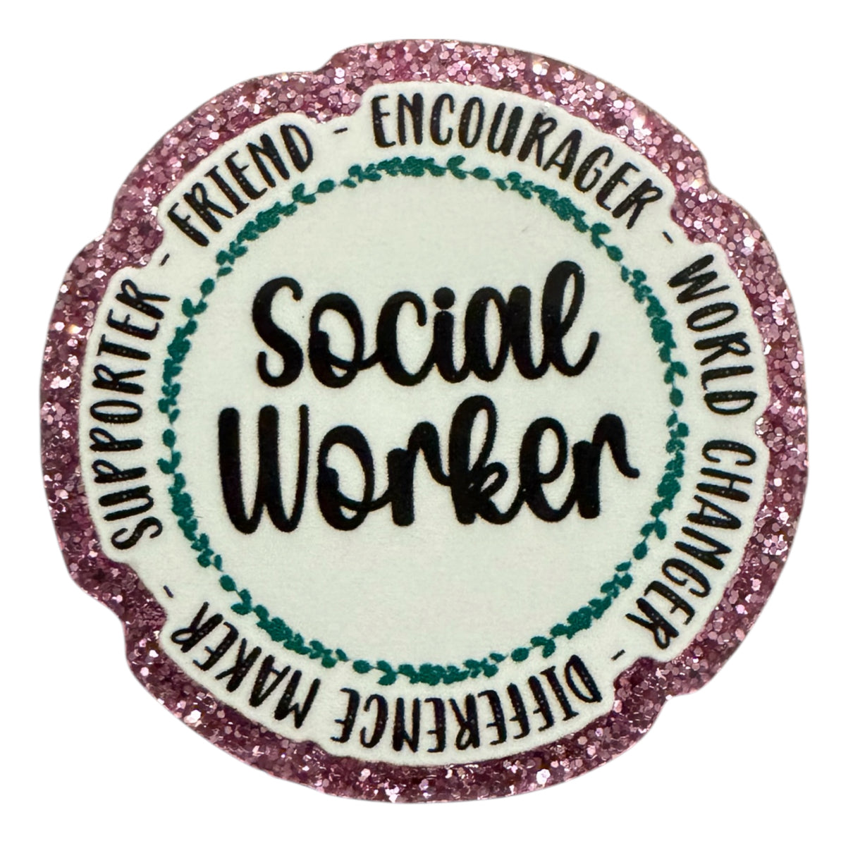 Social Worker Sunflower Acrylic Flatback