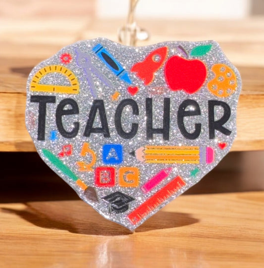 Teacher Heart Acrylic Flatback