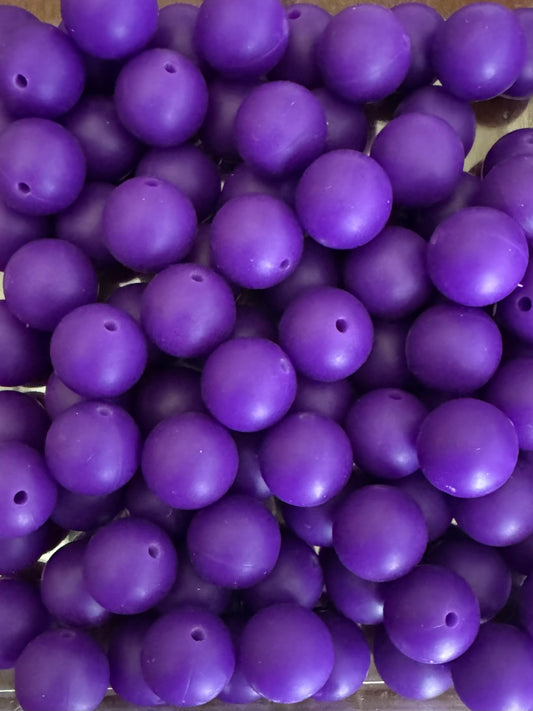 Dark Purple Silicone Beads