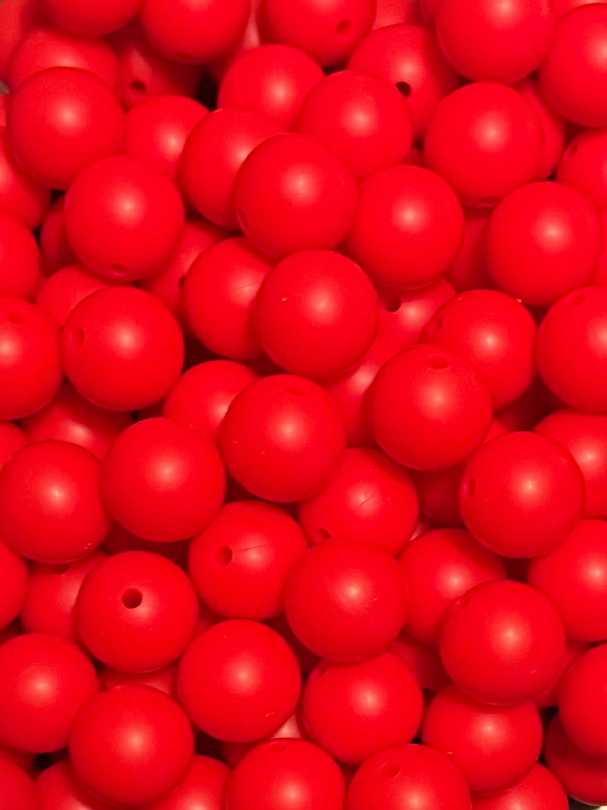 Red Silicone Beads