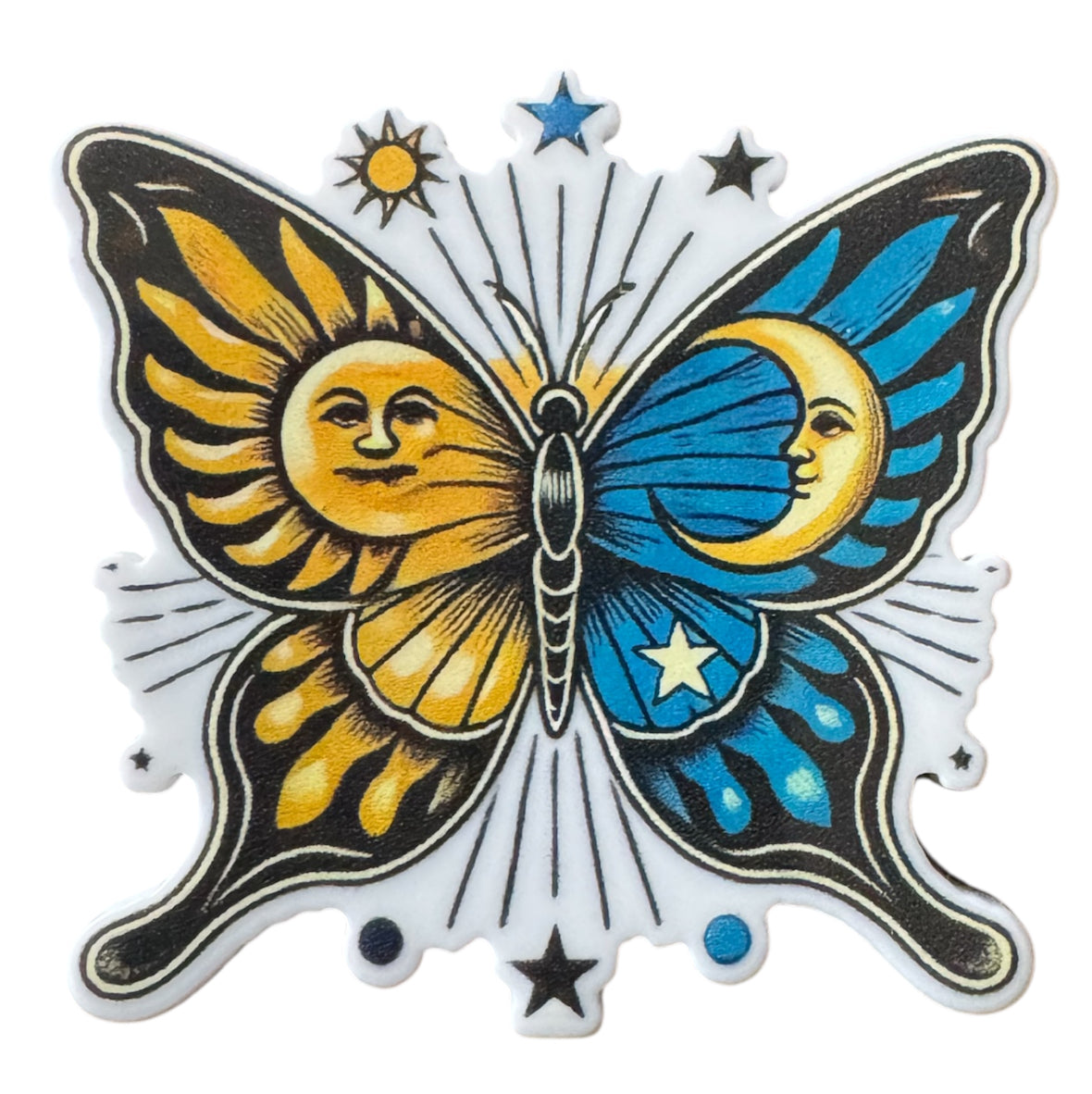 Sun & Moon Butterfly Acrylic Flatback