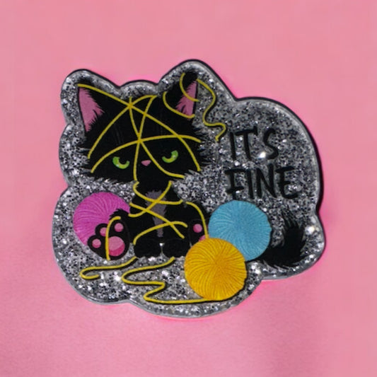 It’s Fine Cat Acrylic Flatback